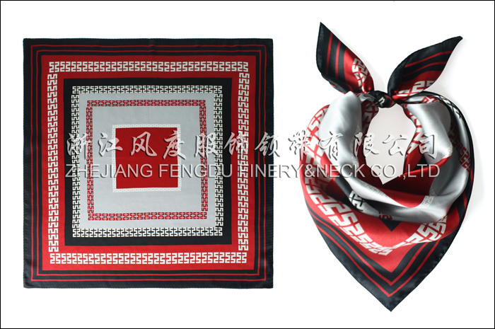 工行 真絲小方巾 規格：53x53cm