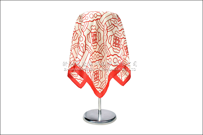 中天證券 真絲小方巾 規格：53x53cm