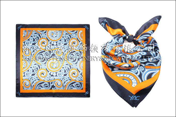 雲南機場 真絲小方巾 規格：53x53cm