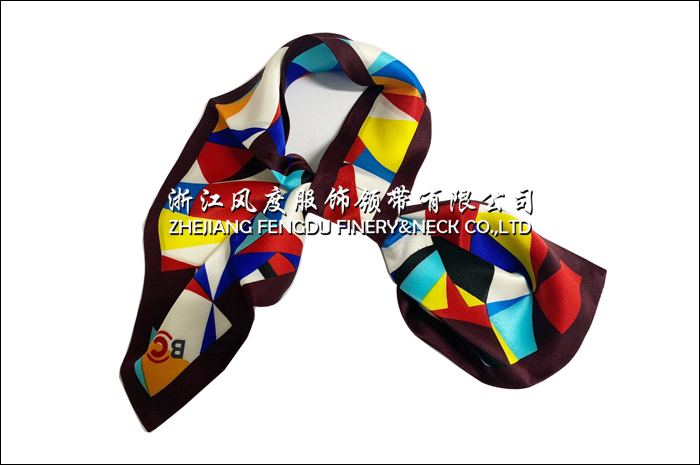 真絲雙層刀型絲巾 标記